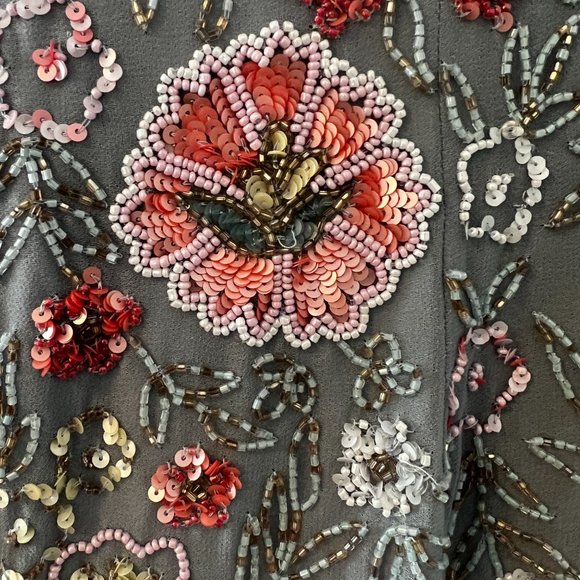 BHLDN Light Blue Beaded Dress New - Picture 4 of 5